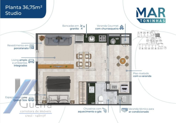 Imagem Apartamento com 1 Quarto à Venda, 35 m² em Toninhas - Ubatuba Imagem Apartamento com 1 Quarto à Venda, 35 m² em Toninhas - Ubatuba