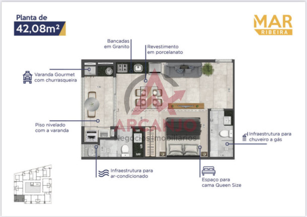 Imagem Apartamento com 1 Quarto à Venda, 35 m² em Saco Da Ribeira - Ubatuba