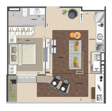 Imagem Apartamento com 1 Quarto à Venda, 48 m² em Moema - São Paulo