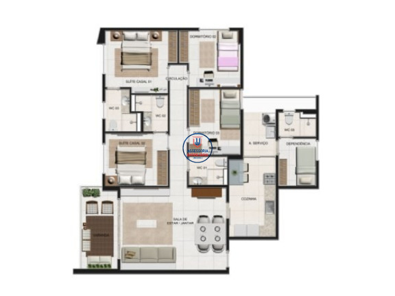 Imagem Apartamento com 4 Quartos para Alugar ou Temporada, 108 m² em Capim Macio - Natal Imagem Apartamento com 4 Quartos para Alugar ou Temporada, 108 m² em Capim Macio - Natal