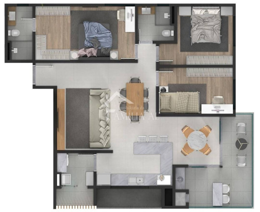 Imagem Apartamento com 2 Quartos à Venda, 77 m² em Bom Retiro - Joinville Imagem Apartamento com 2 Quartos à Venda, 77 m² em Bom Retiro - Joinville