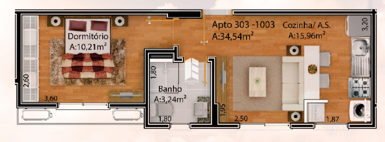 Imagem Apartamento com 2 Quartos à Venda, 71 m² em Nonoai - Santa Maria