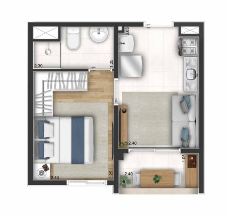 Imagem Imóvel com 2 Quartos à Venda, 31 m² em Jardim Taquaral - São Paulo