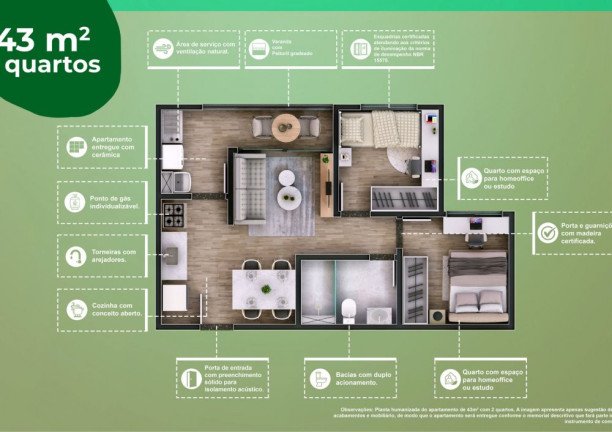 Imagem Apartamento com 2 Quartos à Venda, 42 m² em Janga - Paulista Imagem Apartamento com 2 Quartos à Venda, 42 m² em Janga - Paulista