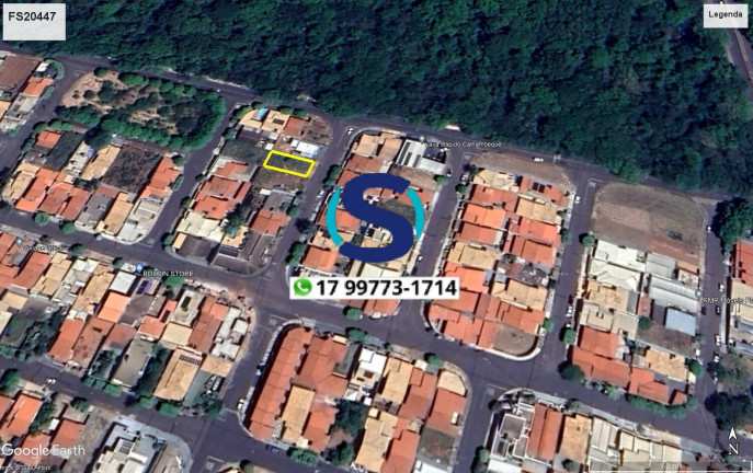 Terreno à Venda, 225 m² em Residencial Santa Filomena - Fernandópolis