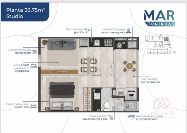 Imagem Apartamento com 1 Quarto à Venda, 50 m² em Toninhas - Ubatuba Imagem Apartamento com 1 Quarto à Venda, 50 m² em Toninhas - Ubatuba