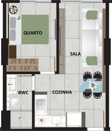 Imagem Apartamento com 1 Quarto à Venda, 30 m² em Torreão - Recife