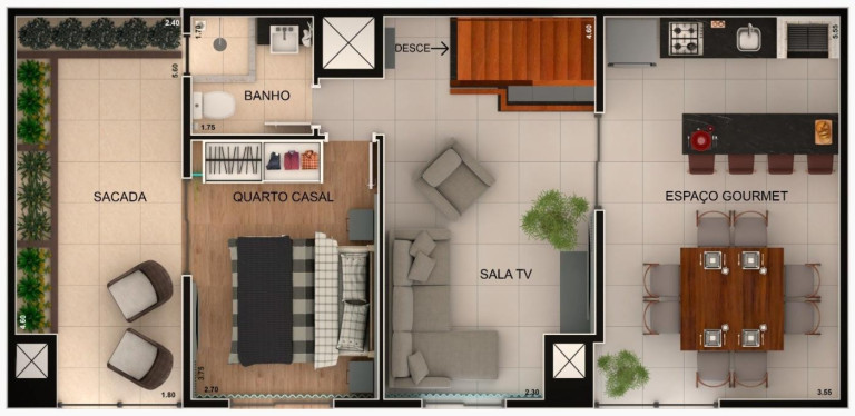 Imagem Cobertura com 3 Quartos à Venda, 121 m² em Novo Mundo - Curitiba