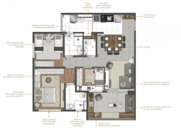 Imagem Apartamento com 3 Quartos à Venda, 115 m² em Santo Amaro - São Paulo