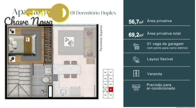 Imagem Apartamento com 2 Quartos à Venda, 54 m² em Alvinópolis - Atibaia