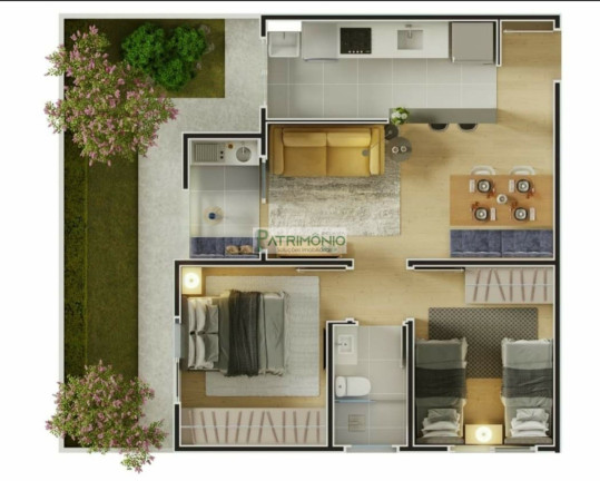 Imagem Imóvel com 2 Quartos à Venda, 49 m² em Jardim Imperial - Jaguariúna