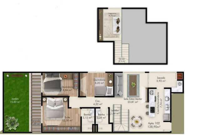 Imagem Apartamento com 3 Quartos à Venda, 129 m² em Balneário Do Estreito - Florianópolis Imagem Apartamento com 3 Quartos à Venda, 129 m² em Balneário Do Estreito - Florianópolis