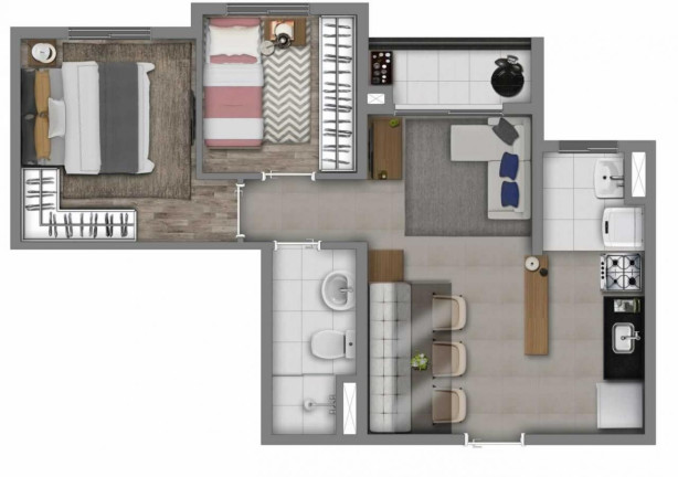 Imagem Imóvel com 2 Quartos à Venda, 32 m² em Parque Panamericano - São Paulo