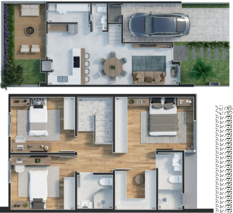Imagem Imóvel com 3 Quartos à Venda, 112 m² em Abranches - Curitiba