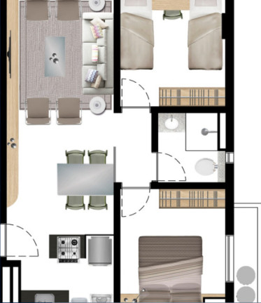 Imagem Apartamento com 2 Quartos à Venda, 49 m² em Poço - Recife
