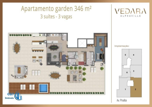 Apartamento com 3 Quartos à Venda, 346 m² em Centro Comercial Jubran - Barueri