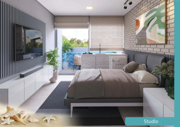 Flat com 1 Quarto à Venda, 21 m² em Porto De Galinhas - Ipojuca