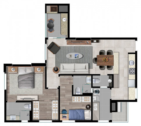 Imagem Apartamento com 2 Quartos à Venda, 95 m² em Centro - Curitiba Imagem Apartamento com 2 Quartos à Venda, 95 m² em Centro - Curitiba