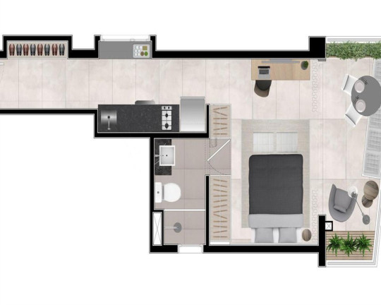 Imagem Imóvel com 1 Quarto à Venda, 31 m² em Vila Nova Conceição - São Paulo