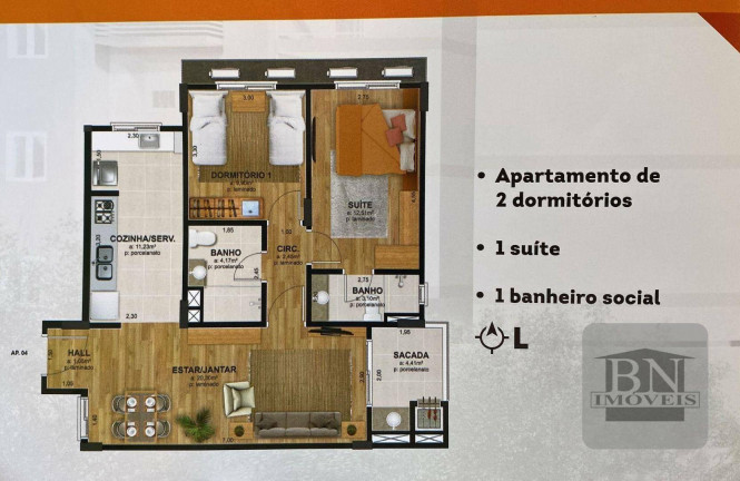 Imagem Apartamento com 2 Quartos à Venda, 92 m² em Centro - Santa Cruz Do Sul Imagem Apartamento com 2 Quartos à Venda, 92 m² em Centro - Santa Cruz Do Sul