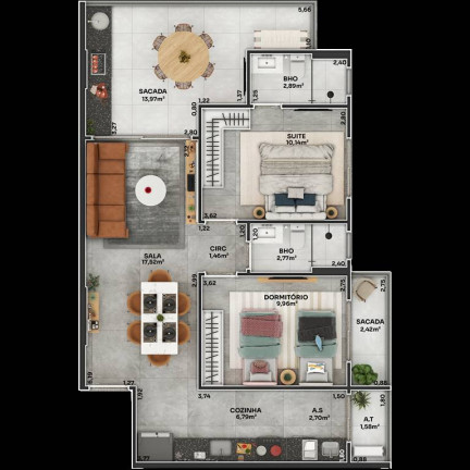 Imagem Apartamento com 2 Quartos à Venda, 81 m² em Boqueirao - Praia Grande Imagem Apartamento com 2 Quartos à Venda, 81 m² em Boqueirao - Praia Grande