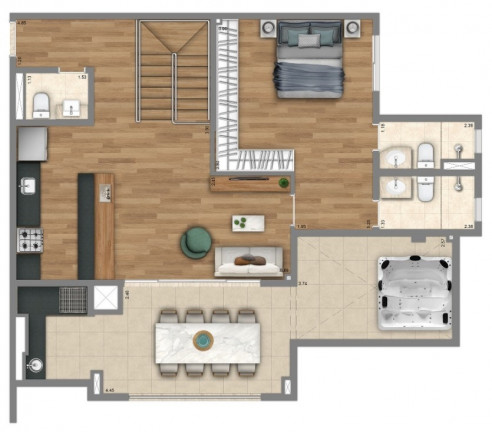 Imagem Cobertura com 3 Quartos à Venda, 192 m² em Jardim Itamarati - Campinas