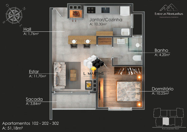 Imagem Apartamento com 1 Quarto à Venda, 51 m² em Varzea Grande - Gramado Imagem Apartamento com 1 Quarto à Venda, 51 m² em Varzea Grande - Gramado