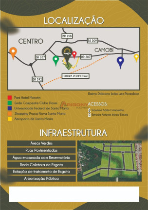 Imagem Terreno à Venda, 332 m² em Diácono João Luiz Pozzobon - Santa Maria Imagem Terreno à Venda, 332 m² em Diácono João Luiz Pozzobon - Santa Maria