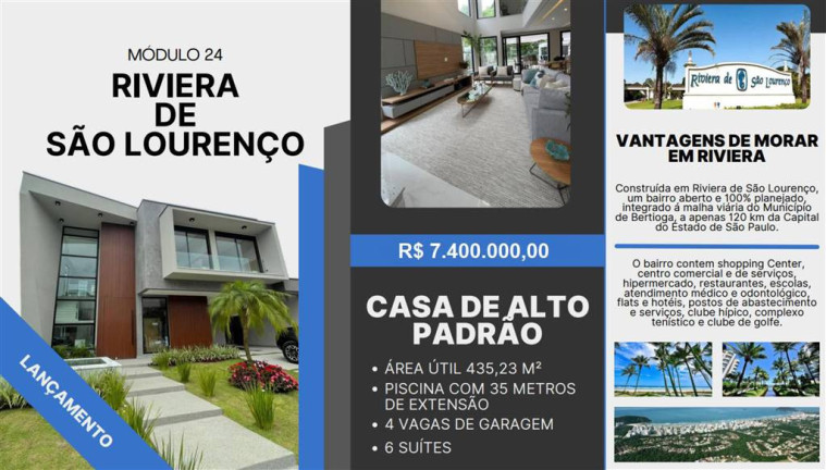 Casa com 6 Quartos à Venda, 350 m² em Riviera De São Loureço - Bertioga
