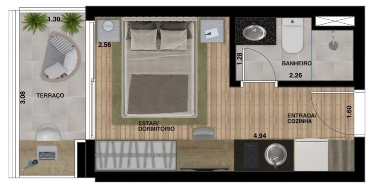 Imagem Imóvel com 1 Quarto à Venda, 20 m² em Paraíso - São Paulo Imagem Imóvel com 1 Quarto à Venda, 20 m² em Paraíso - São Paulo