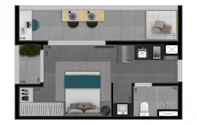 Imagem Studio com 1 Quarto à Venda, 24 m² em Perdizes - São Paulo