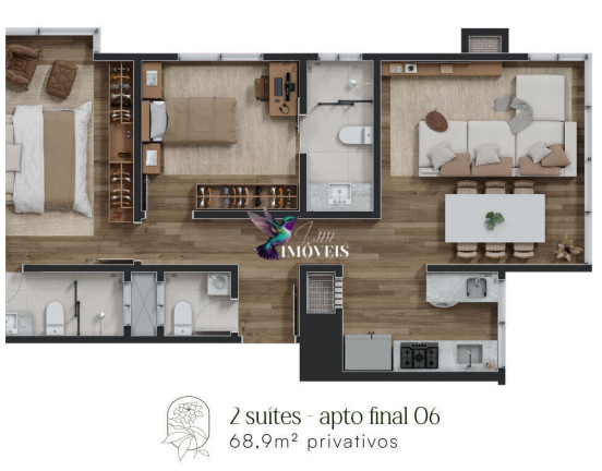 Imagem Apartamento com 2 Quartos à Venda, 74 m² em Centro - Canela