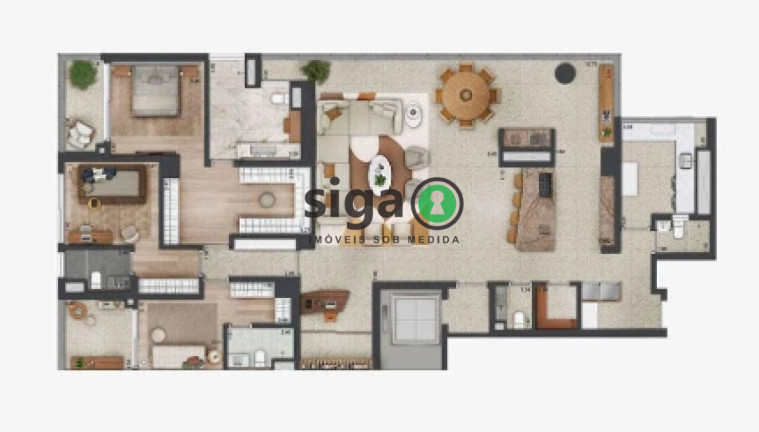 Imagem Apartamento com 3 Quartos à Venda, 240 m² em Panamby - São Paulo Imagem Apartamento com 3 Quartos à Venda, 240 m² em Panamby - São Paulo