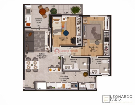 Imagem Apartamento com 3 Quartos à Venda, 64 m² em Caxangá - Suzano