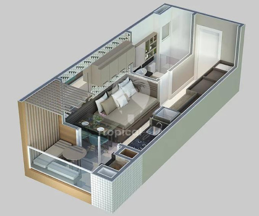Imagem Apartamento com 1 Quarto à Venda, 23 m² em Caravelas - Matinhos