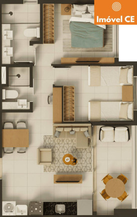Imagem Apartamento com 1 Quarto à Venda, 40 m² em Meireles - Fortaleza Imagem Apartamento com 1 Quarto à Venda, 40 m² em Meireles - Fortaleza