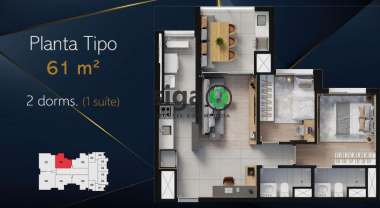 Imagem Apartamento com 2 Quartos à Venda, 61 m² em Vila Romana - São Paulo