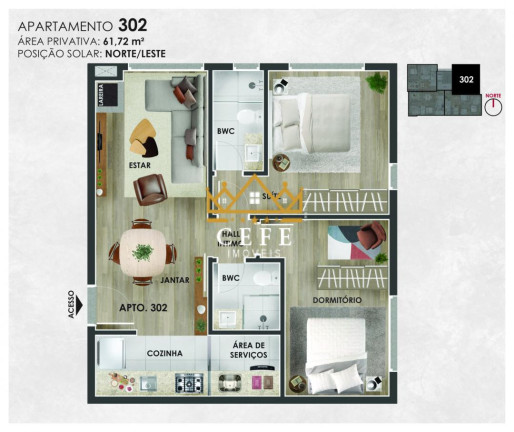 Imagem Imóvel com 1 Quarto à Venda, 69 m² em Planalto - Gramado