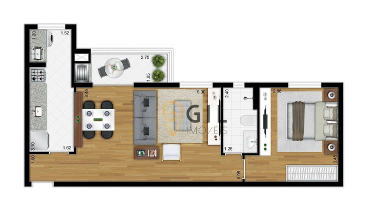 Imagem Apartamento com 2 Quartos para Alugar, 52 m² em Pagador De Andrade - Jacareí Imagem Apartamento com 2 Quartos para Alugar, 52 m² em Pagador De Andrade - Jacareí