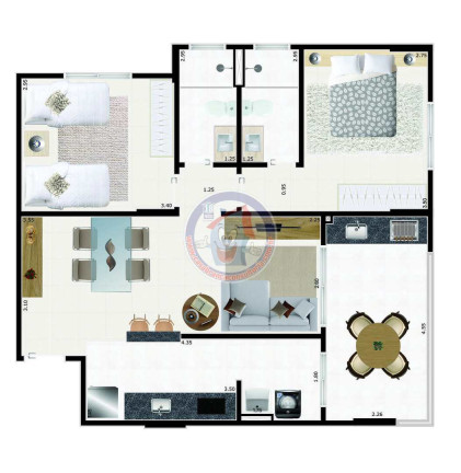 Imagem Apartamento com 2 Quartos à Venda, 75 m² em Centro - Mongaguá Imagem Apartamento com 2 Quartos à Venda, 75 m² em Centro - Mongaguá