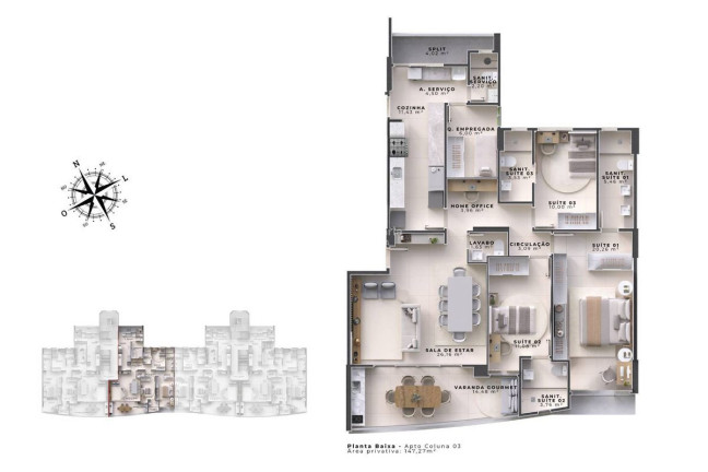Imagem Apartamento com 4 Quartos à Venda, 147 m² em Atalaia - Aracaju Imagem Apartamento com 4 Quartos à Venda, 147 m² em Atalaia - Aracaju