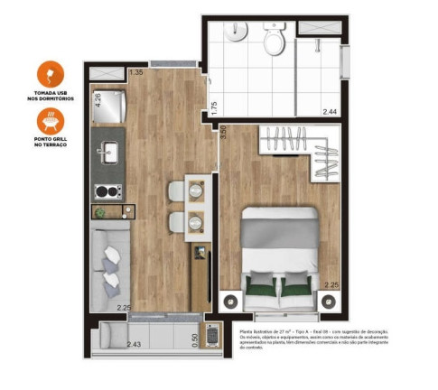 Imagem Apartamento com 1 Quarto à Venda, 25 m² em Centro - São Paulo