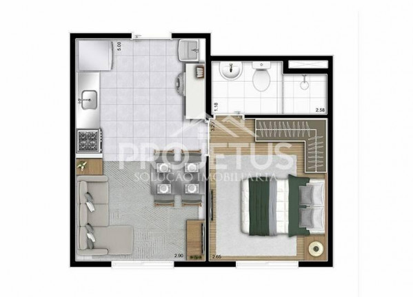 Imagem Apartamento com 1 Quarto à Venda, 33 m² em Vila Cláudia - São Paulo