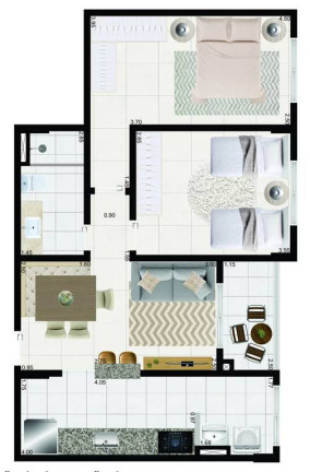 Imagem Apartamento com 2 Quartos à Venda, 61 m² em Umuarama - Mongagua