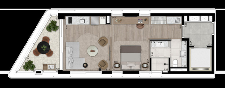 Imagem Cobertura com 1 Quarto à Venda, 121 m² em Alto De Pinheiros - São Paulo