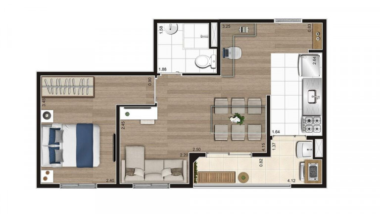 Imagem Apartamento com 2 Quartos à Venda, 41 m² em Vila Isa - São Paulo