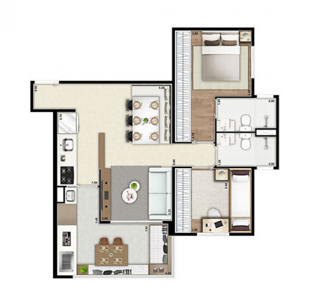 Imagem Apartamento com 2 Quartos à Venda, 63 m² em Jardim Prudência - São Paulo Imagem Apartamento com 2 Quartos à Venda, 63 m² em Jardim Prudência - São Paulo