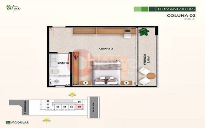 Apartamento com 1 Quarto à Venda, 32 m² em Centro - Cabo Frio