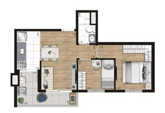 Imagem Apartamento com 3 Quartos à Venda, 60 m² em Sacomã - São Paulo