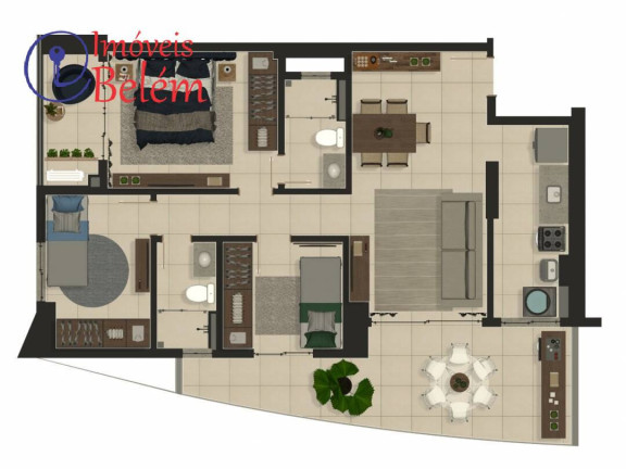 Imagem Apartamento com 3 Quartos à Venda, 85 m² em Jurunas - Belém Imagem Apartamento com 3 Quartos à Venda, 85 m² em Jurunas - Belém